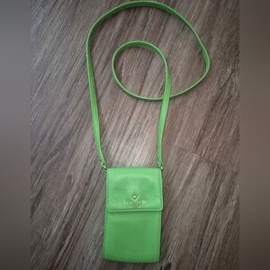 Kate Spade Lime Green Leather Crossbody Bag